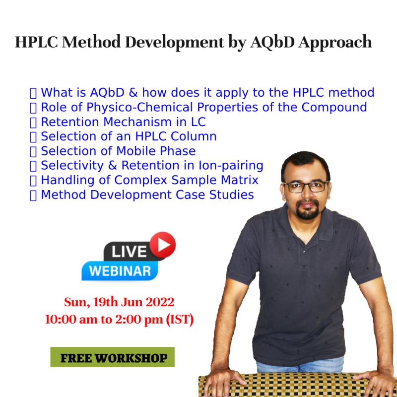 Workshop on HPLC Method Development by AQbD Approach